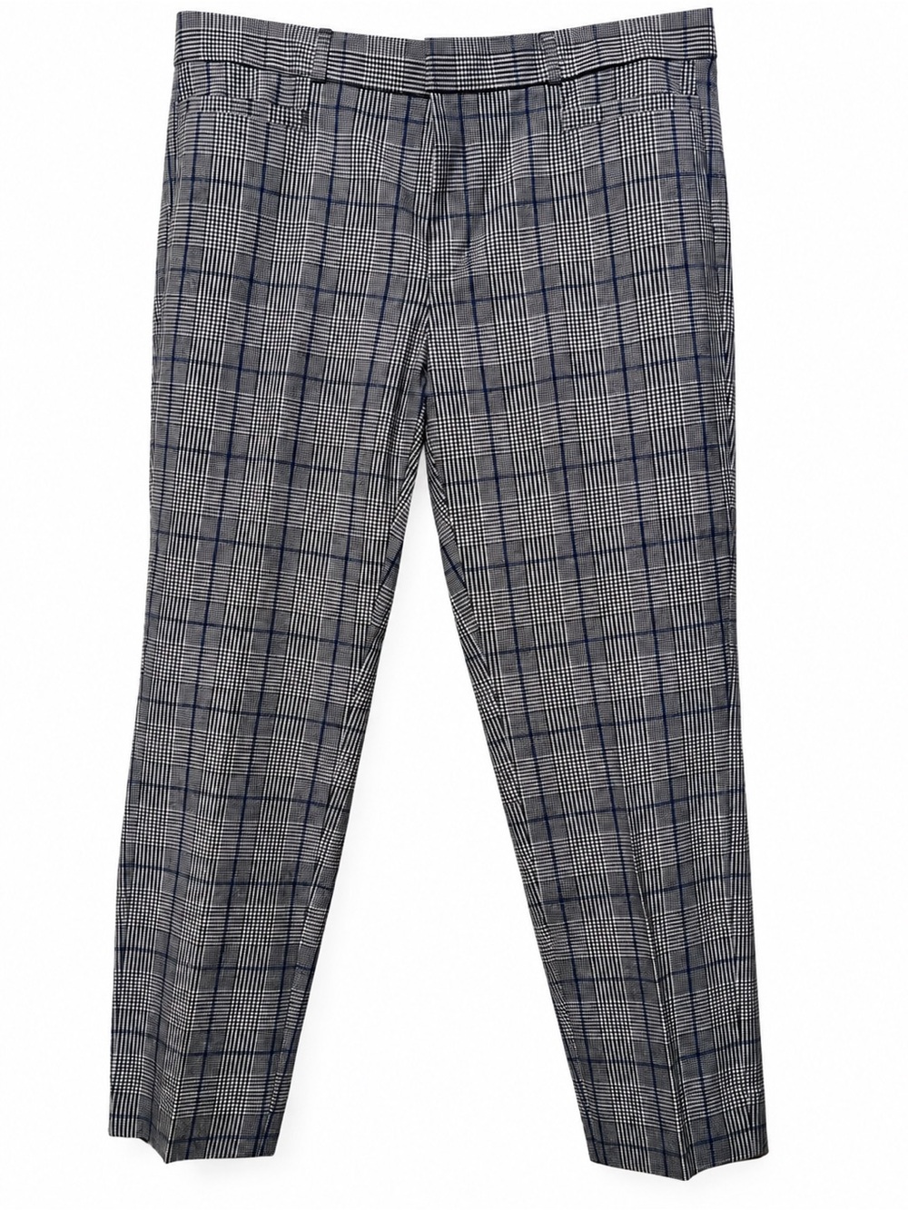 Banana Republic Sloan Gray Plaid Ankle Pants Size 12 Career Office Stretch